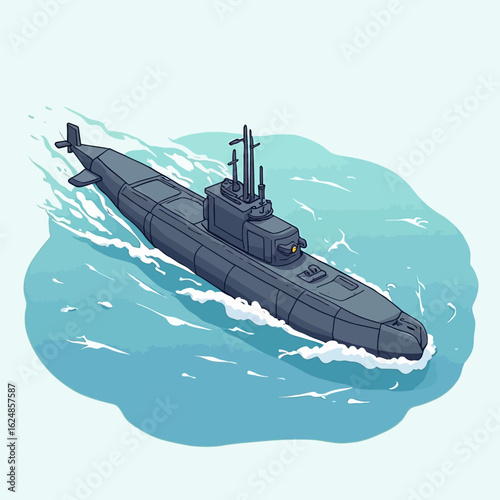 super cool war submarine design