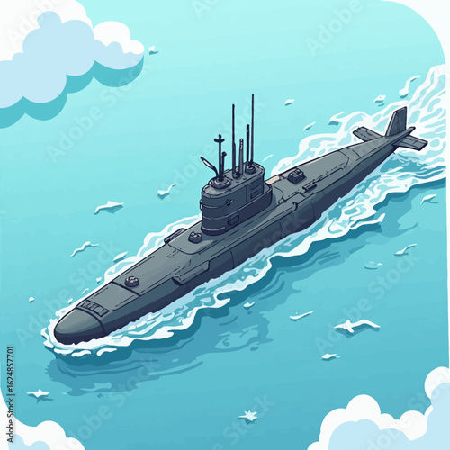 super cool war submarine design