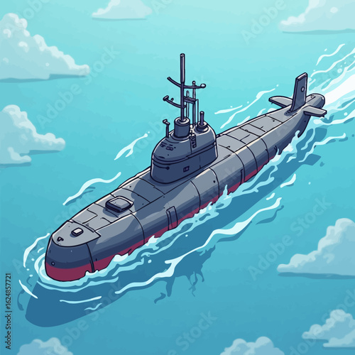 super cool war submarine design