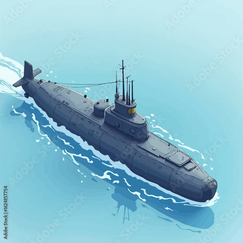 super cool war submarine design