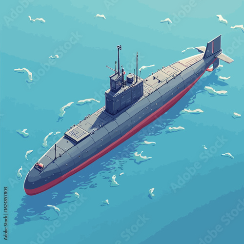 super cool war submarine design