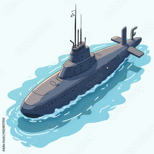 super cool war submarine design