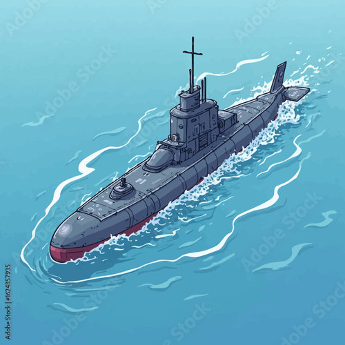 super cool war submarine design