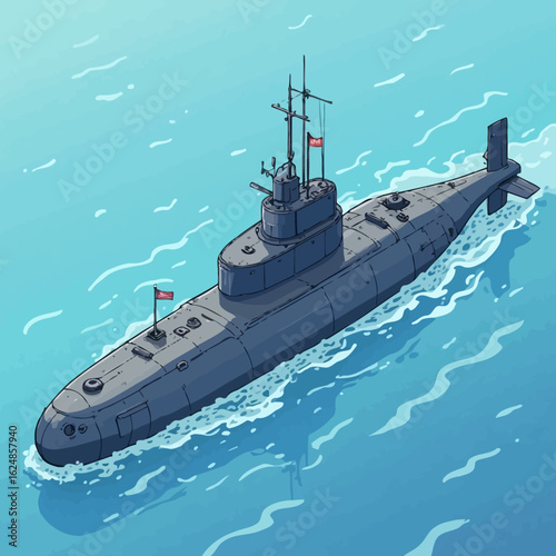 super cool war submarine design