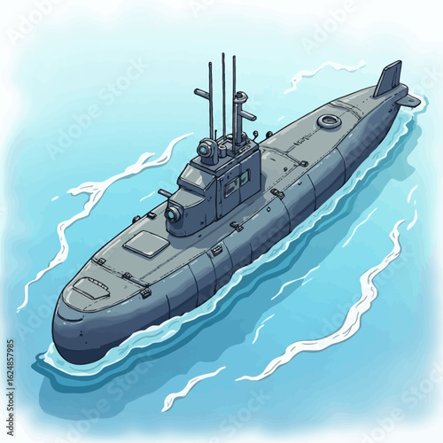 super cool war submarine design