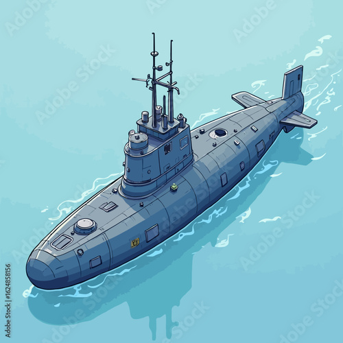 super cool war submarine design