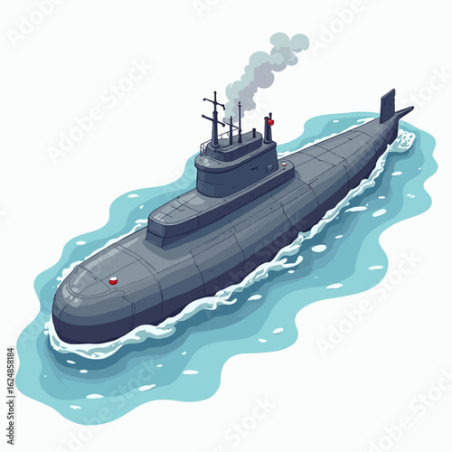 super cool war submarine design