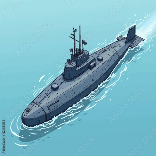 super cool war submarine design