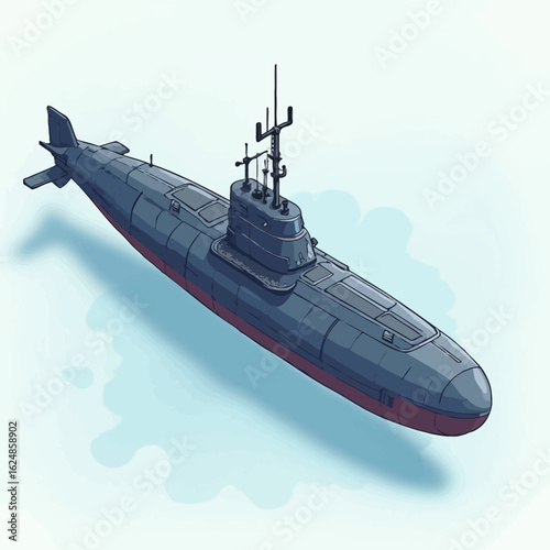 super cool war submarine design