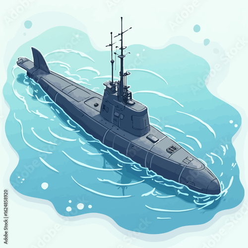 super cool war submarine design