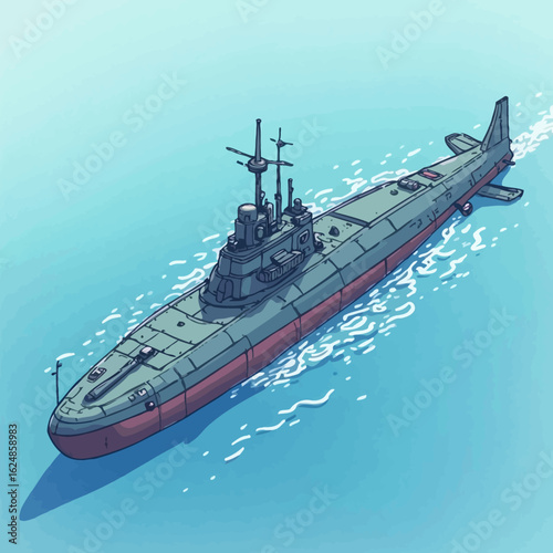 super cool war submarine design