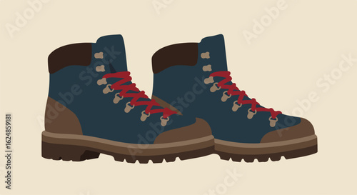 Hiking Boots Illustration Gear displayed against a solid background for travel blogs