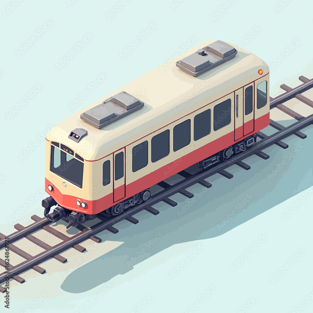 Naklejka premium cute 3D train design very cool