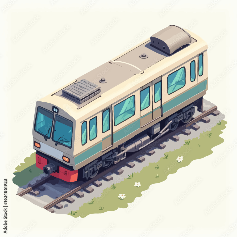 Fototapeta premium cute 3D train design very cool