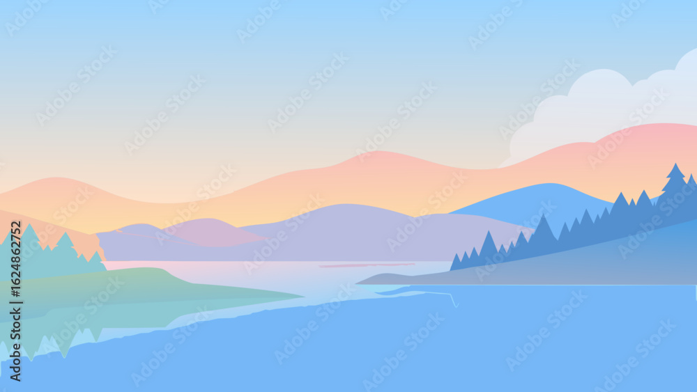 Fototapeta premium sunrise in mountains