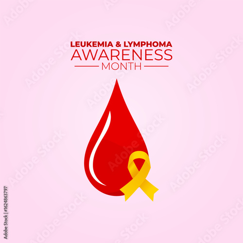 Vector graphic of Leukemia and Lymphoma Awareness Month for Leukemia and Lymphoma Awareness Month celebration.