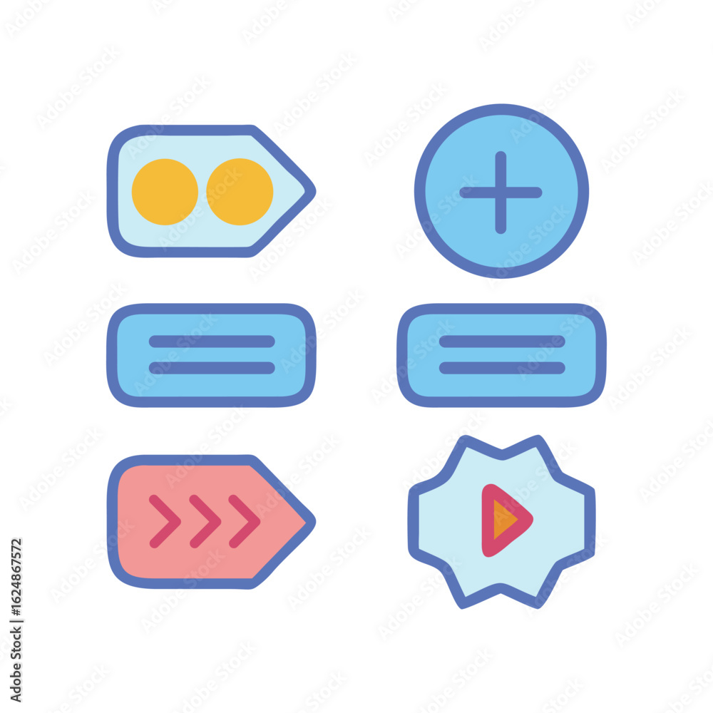 Fototapeta premium set of glossy web buttons