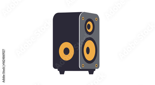 Audio Speaker Isolated on White Background for Music Projects Use