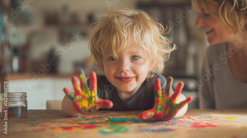 A soulful gaze rendered with studio lighting three cheerful blonde toddlers engage in joyous play: a game of peekaboo and laughter filled moments.