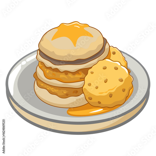 pancakes on a plate