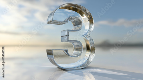 A single 3D number 