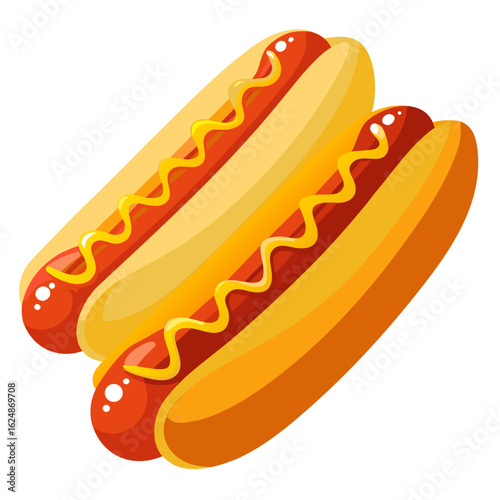 hot dog with mustard