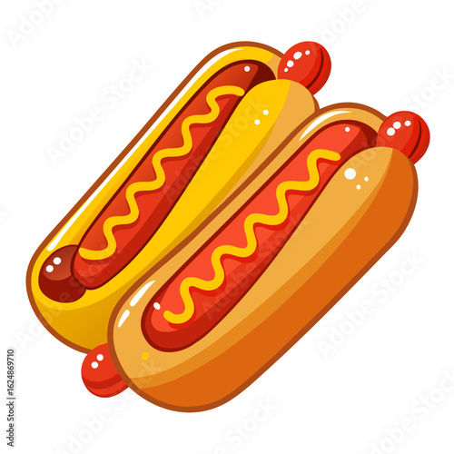 hot dog with mustard