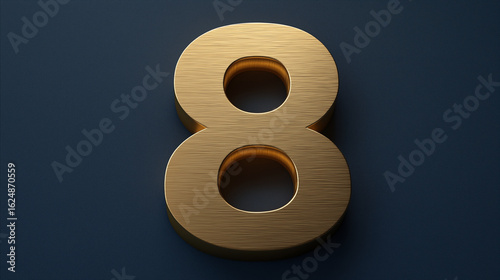 A bold 3D number 
