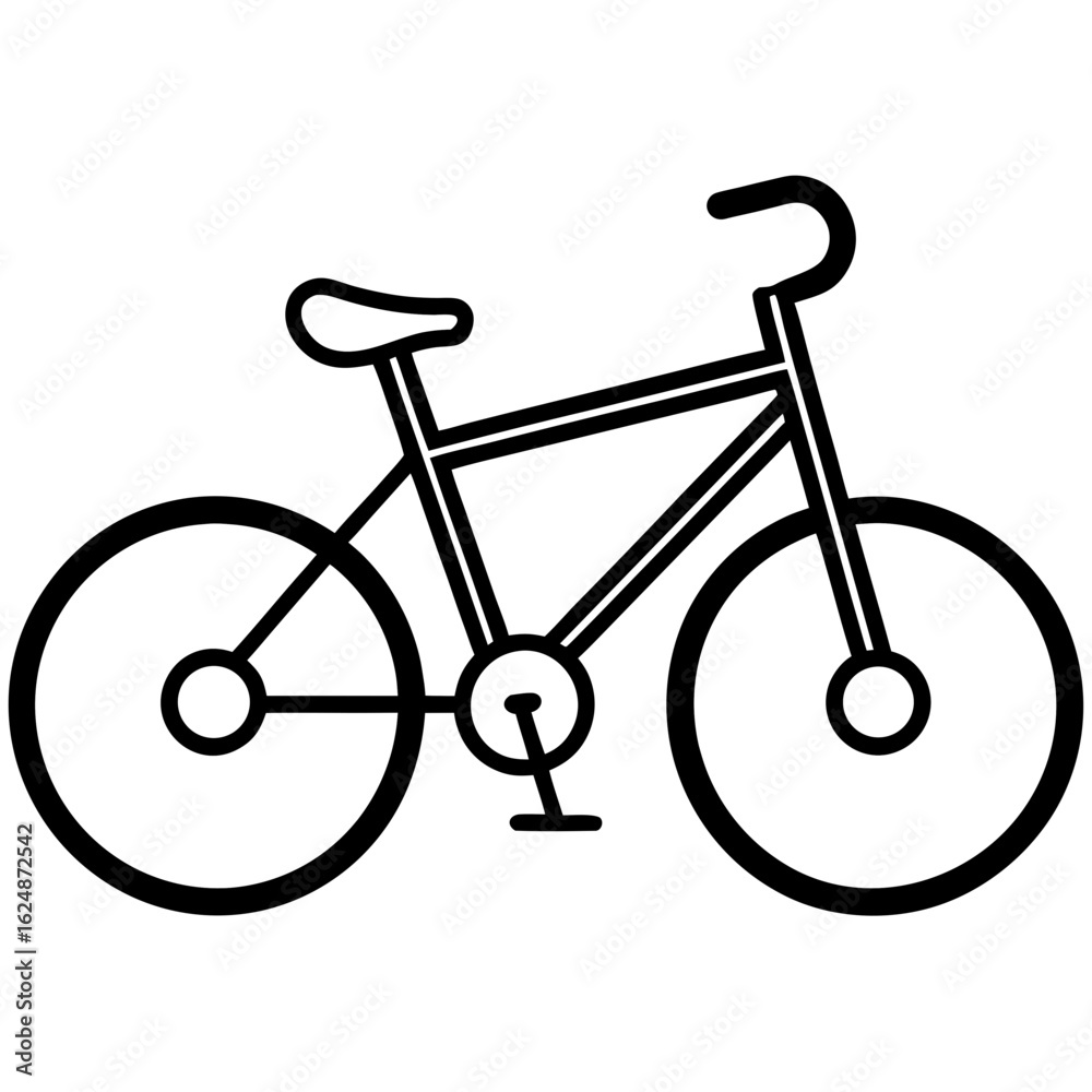 Minimalist Bicycle Icon – Clean Line Art Vector Design for Digital and Print Minimalist Bicycle Icon – Clean Line Art Vector Design for Digital and Print