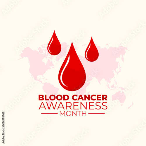 Vector graphic of Blood Cancer Awareness Month for Blood Cancer Awareness Month celebration.