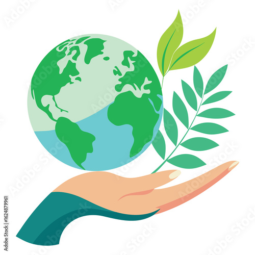 environmental protection save the planet Earth eco friendly go green vector