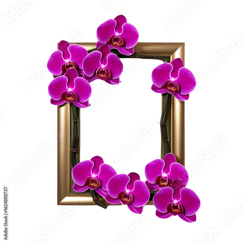 orchid flowers on white background