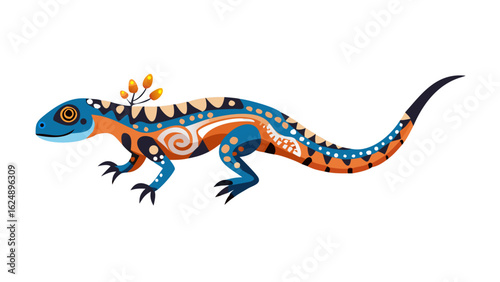 Tribal Lizard Vector Icon - Stylized SVG Design