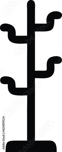 a standing coat rack silhouette