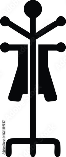 a standing coat rack silhouette