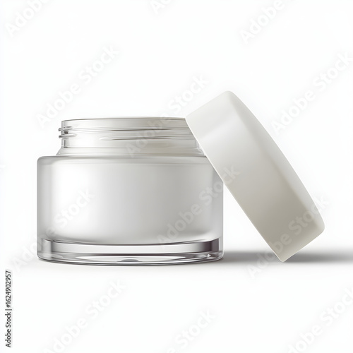 Wallpaper Mural blank mockup of frosted jar for skincare product branding Torontodigital.ca