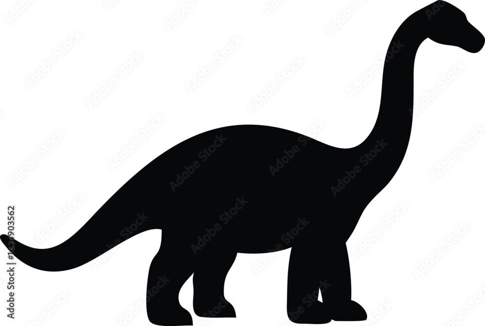 Fototapeta premium brontosaurus silhouette
