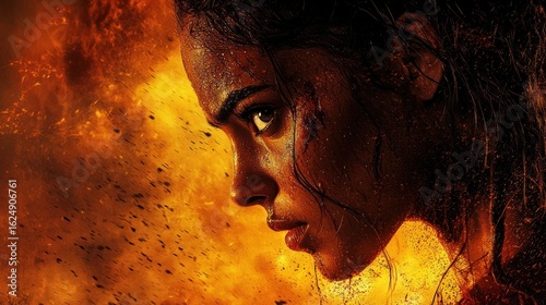 Tomb Raider: Fiery Determination, Lara Croft's Gritty Resilience