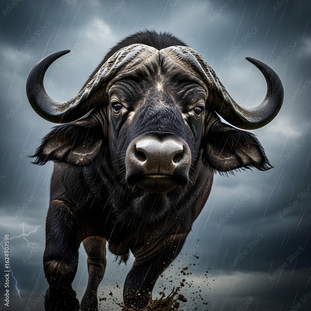 Naklejka premium A close-up of a cheetah’s face with intense gaze in tall grass under dappled forest light, photorealistic fur.