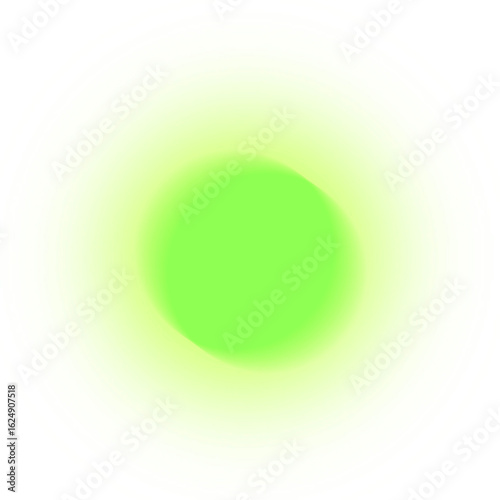 Green circular gradient blurred halo