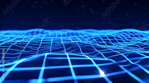 Wallpaper Mural Abstract blue grid background Torontodigital.ca