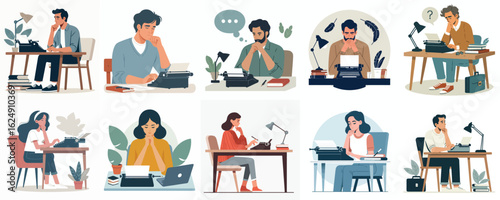 A Collection of Writers and Authors in a State of Creative Contemplation