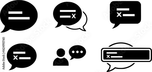 subtitles glyph vector flat icon