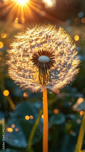 Golden Hour Dandelion: A Breathtaking Sunset Bloom