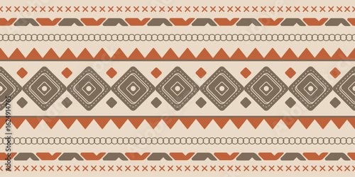 Wallpaper Mural Hand drawn Batik seamless pattern. Geometric abstract illustration, Ethnic wallpaper. Tribal vector texture. Aztec style. Folk embroidery. Indian art, Scandinavian, African rug and tile. Torontodigital.ca