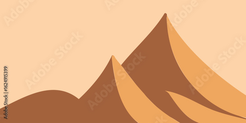 vector illustration of a minimalist desert horizon