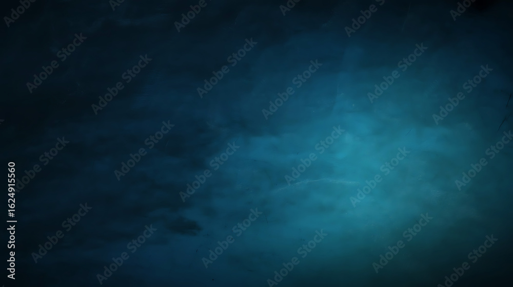 Fototapeta premium Abstract textured background with a gradient of deep blue to bright teal and subtle light effects