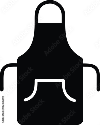 kitchen apron icon silhouette