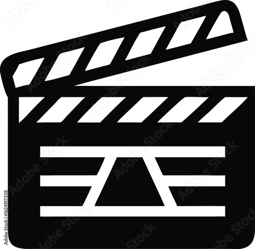 movie clapperboard silhouette