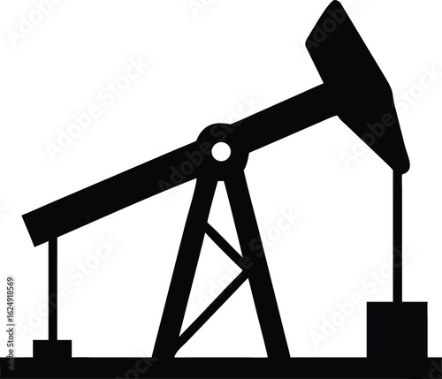 oil pump jack silhouette